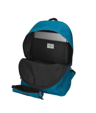 Rucsac cu compartiment laptop + penar tubular 35.5 x 26 x 3cm albastru [4]
