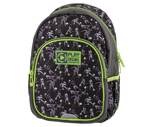 Ghiozdan scolar baieti Play P2 Fotbal 12L Verde [1]