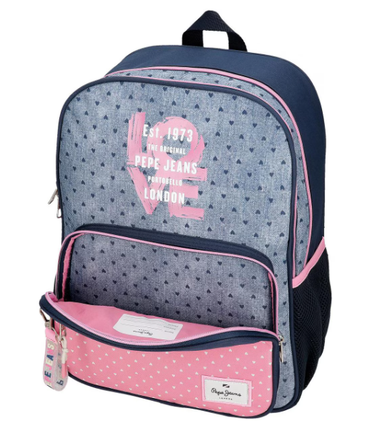 Rucsac scoala fete 2 compartimente Pepe Jeans Noni Denim 30 x 40 x 12 cm [2]
