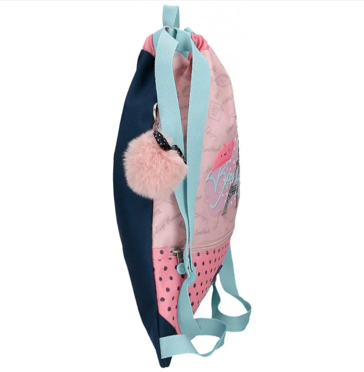 Sac sport fete Enso Bonjour roz 35 x 46 x 10 cm [3]