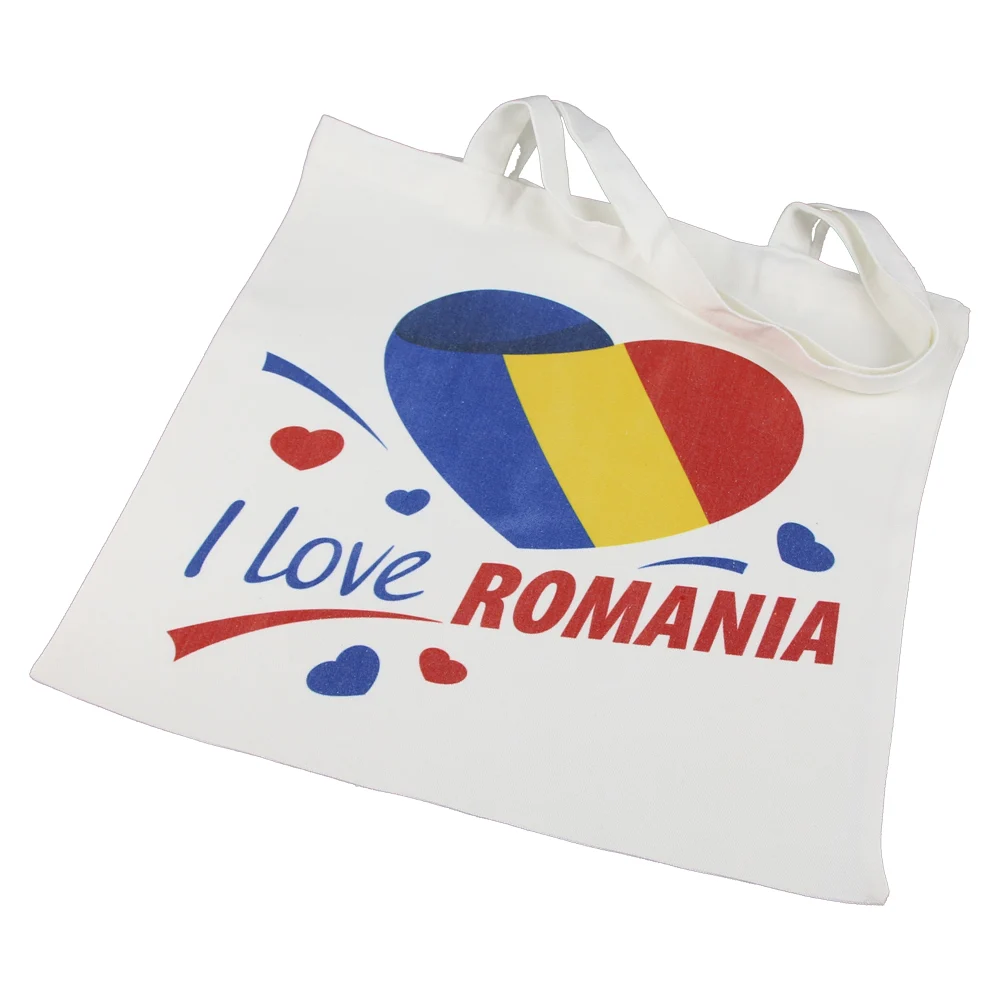 Sacosa textil I Love Romania 40x40 cm [1]