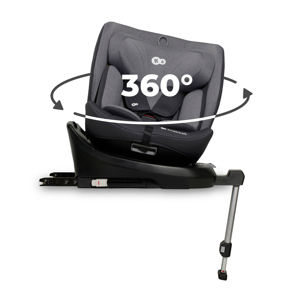 SCAUN AUTO I-SIZE, 40-150 CM, KINDERKRAFT I-360, GREY [8]