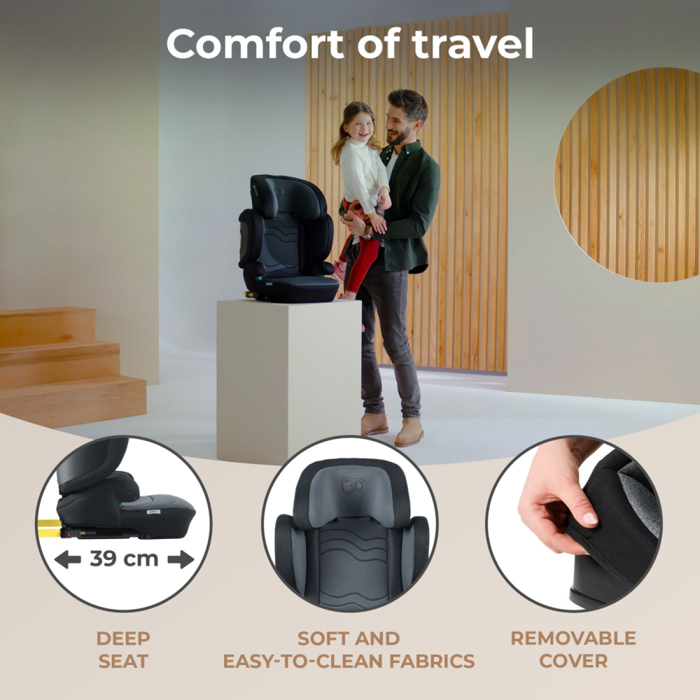 SCAUN AUTO KINDERKRAFT XPAND 2 I-SIZE 100-150 CM, GRAPHITE BLACK [6]