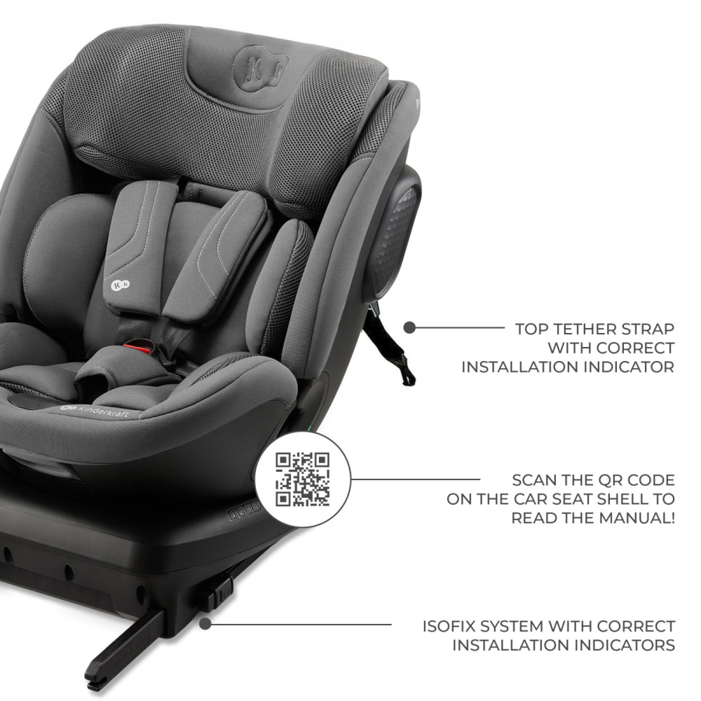 SCAUN AUTO KINDERKRAFT XPEDITION 3 I-SIZE 40-150 CM, GREY [9]