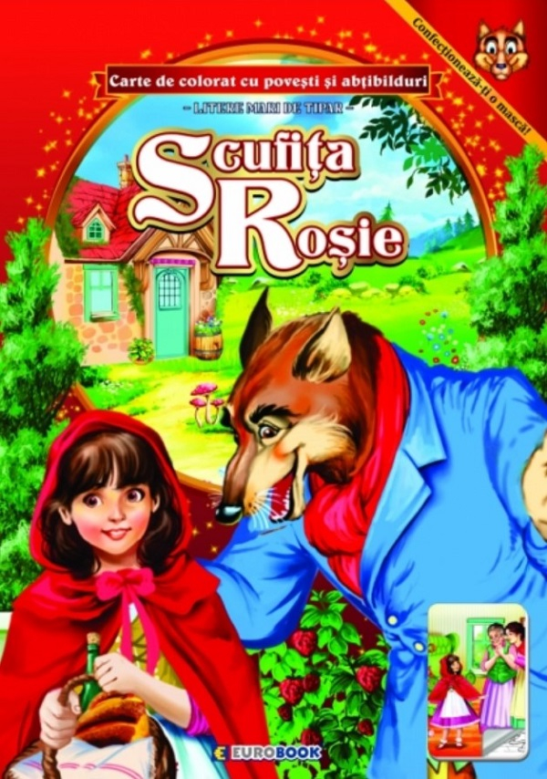 Scufita Rosie – Carte de colorat cu povesti si abtibilduri [1]