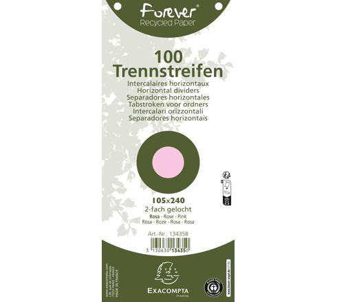 Separatoare Exacompta Forever 105 x 240 mm 100 bucati roz [2]