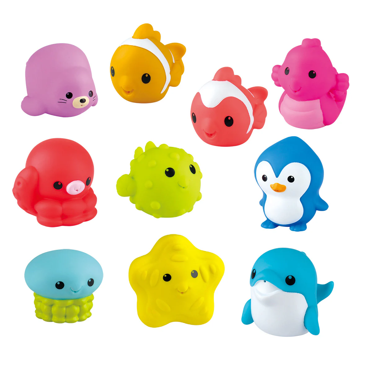 Set 10 jucarii pentru baie animalute marine colorate [3]