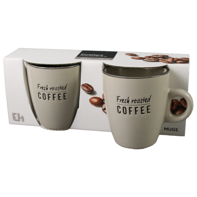 Set 2 cani ceramica Coffee 220 ml Excellent Houseware diverse culori [2]