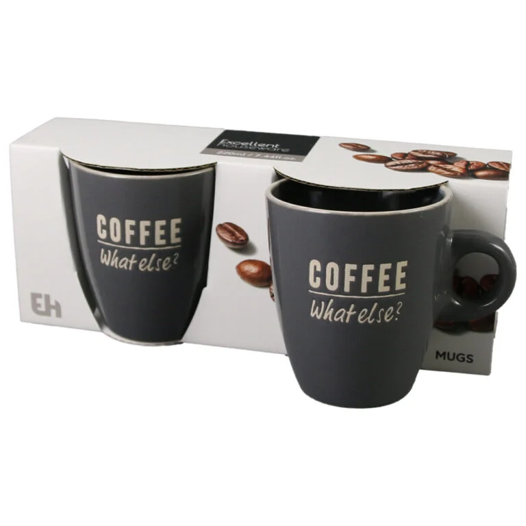 Set 2 cani ceramica Coffee 220 ml Excellent Houseware diverse culori [3]