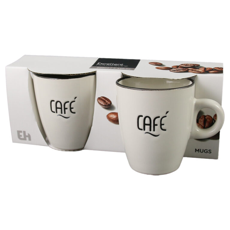 Set 2 cani ceramica Coffee 220 ml Excellent Houseware diverse culori [1]