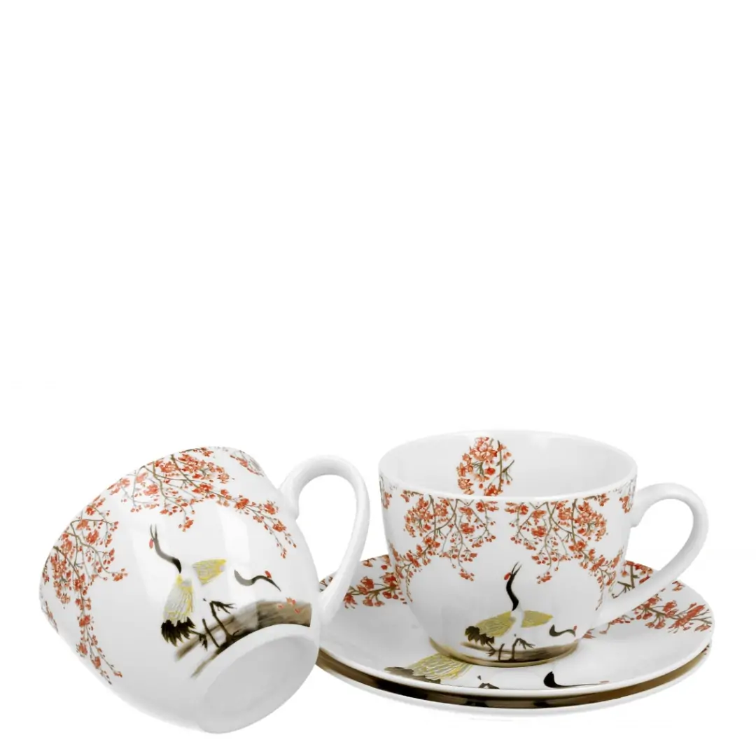 Set 2 cesti cu farfurii din portelan 250 ml Sakura & Cocori [2]