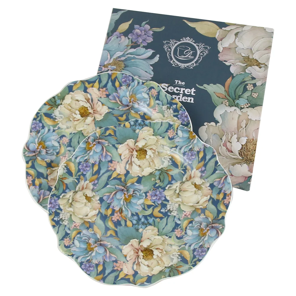 Set 2 farfurii desert portelan 19 cm Peony Blue [1]