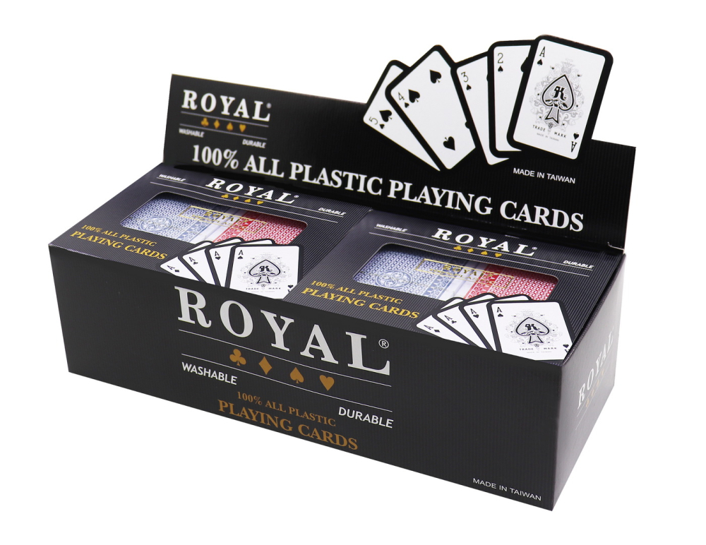 SET 2 PACHETE CARTI ROYAL CANASTA POKER DIN PLASTIC [2]