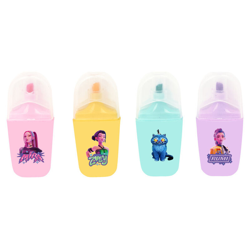 Set 4 markere fluorescente K-Pop Demon Hunters Stationery 13.2 x 7.6 x 1.6 cm [2]