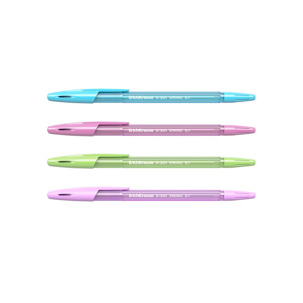 Set 4 pixuri cu bila ErichKrause R-301 Stick Spring 0.7 Albastru [3]