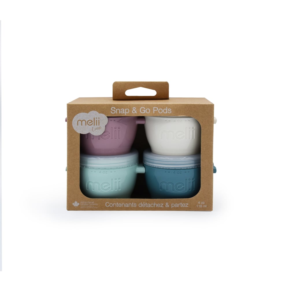SET 4 RECIPIENTE SILICON SNAP&GO, MELII LUXE, 4*118 ML [4]