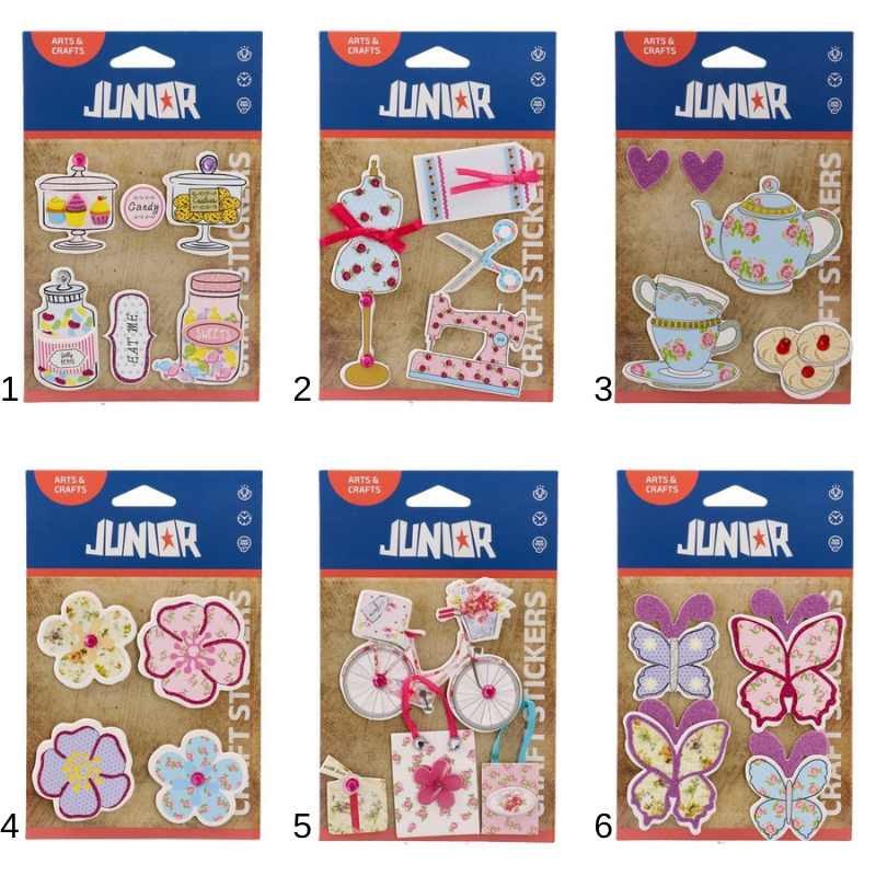 Set 4 stickere decorative Crafty Sticky Junior diverse modele [2]