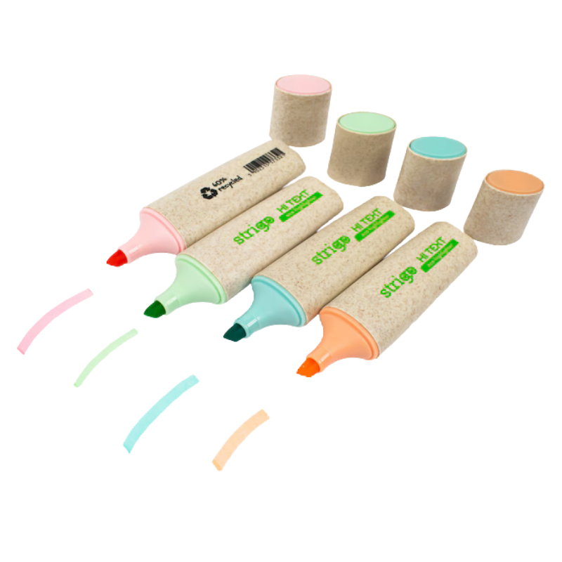 Set 4 textmarkere pastel Strigo Capybara [2]