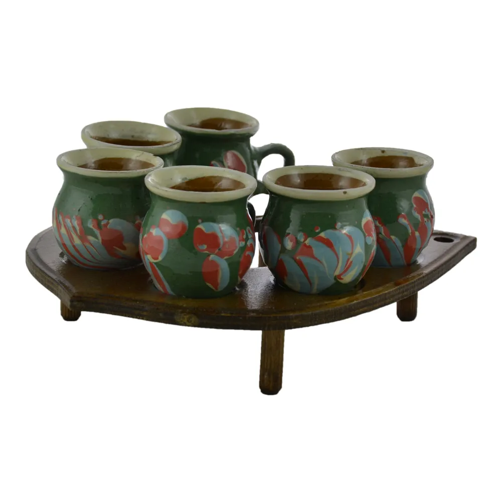 Set 6 cani din ceramica cu suport in forma de potcoava [3]