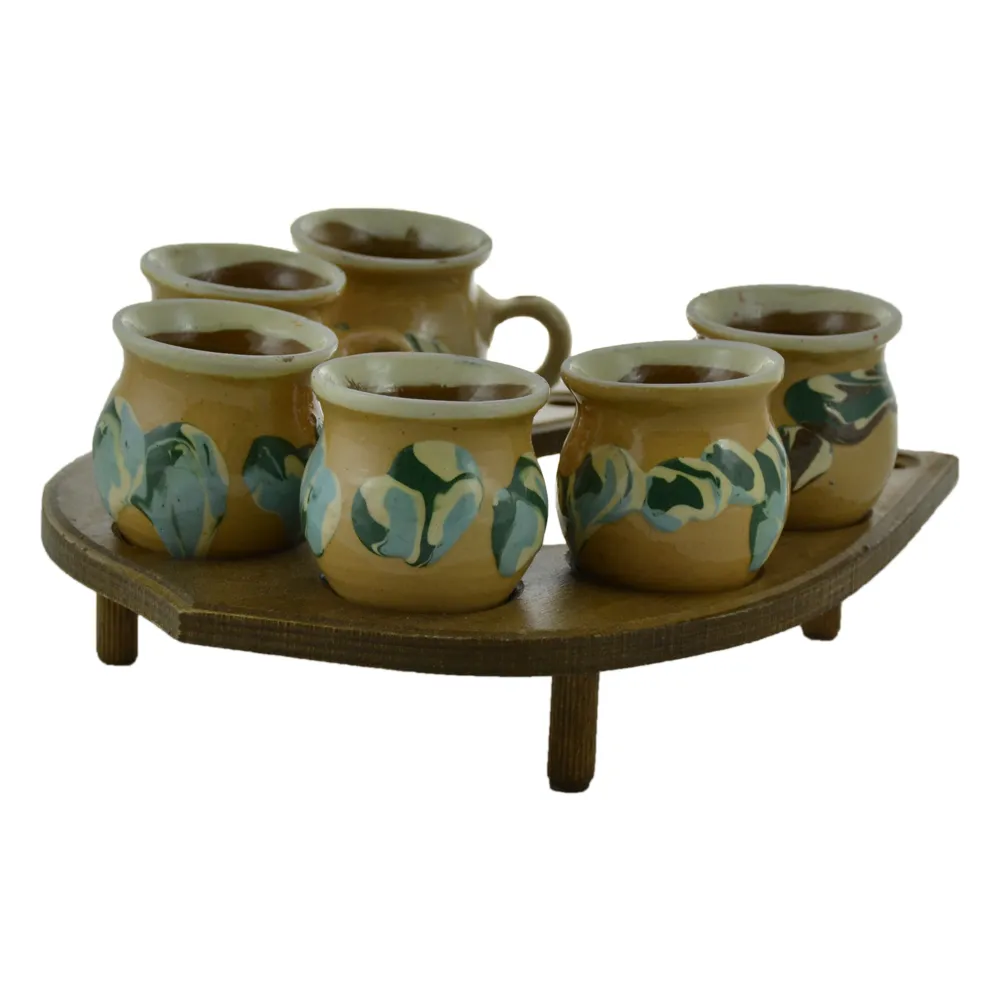 Set 6 cani din ceramica cu suport in forma de potcoava [2]