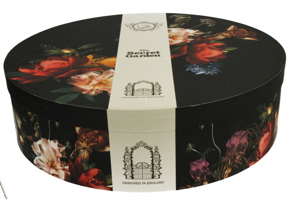 Set 6 cesti cu farfurii din portelan 250 ml Dark Flowers [2]