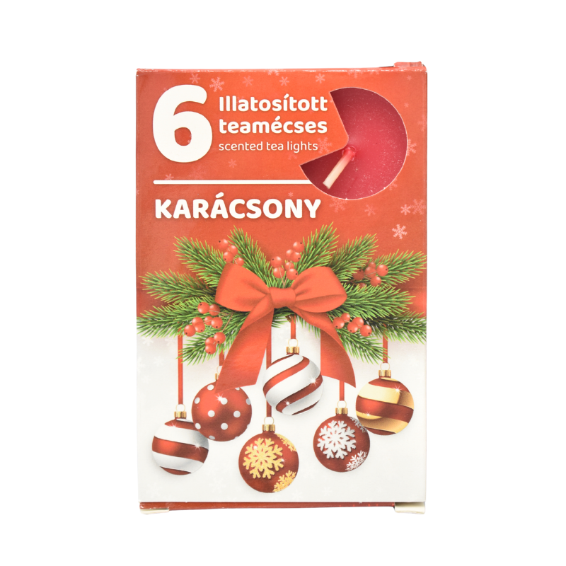 Set 6 lumanari parfumate Craciun tip pastila 3.8 cm [1]