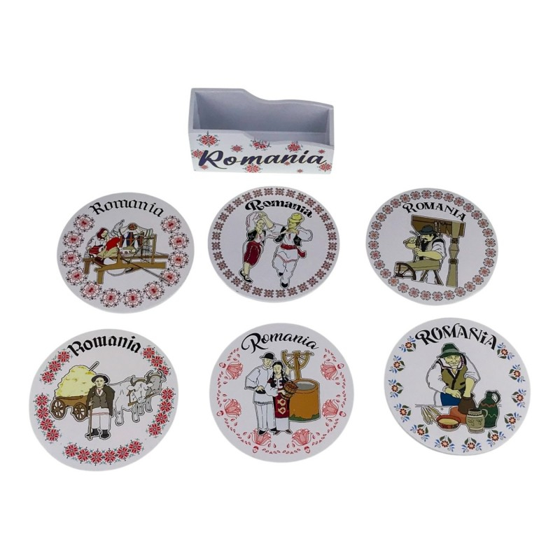 Set 6 suporturi pahare stil traditional 11x11 cm [2]