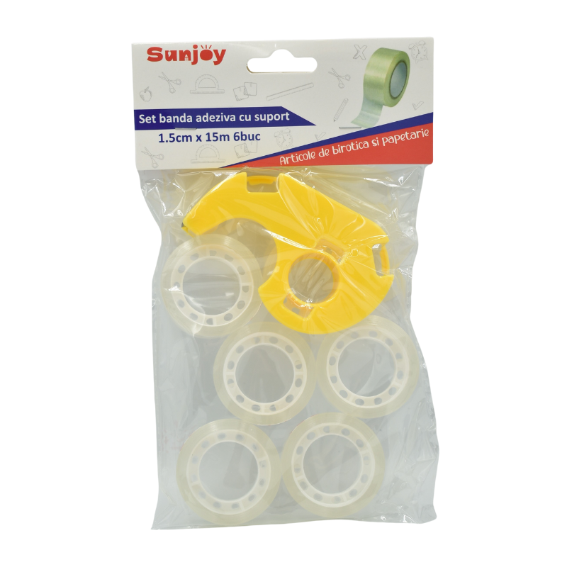 Banda adeziva cu suport 1.5cmx15m 6/set Sunjoy [1]