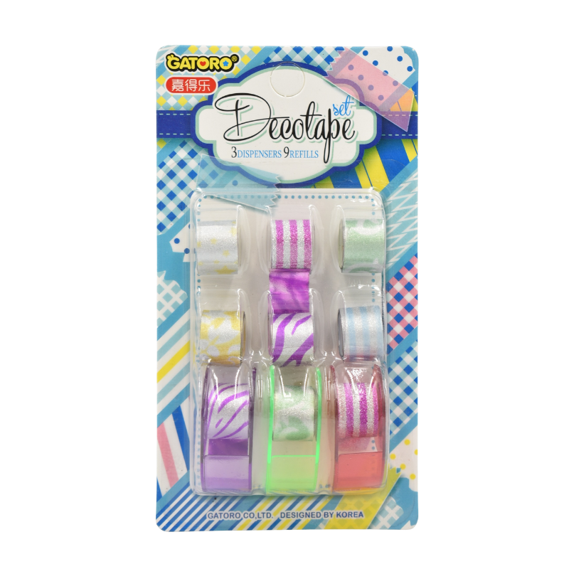 Set benzi adezive colorate cu suport diverse modele [2]
