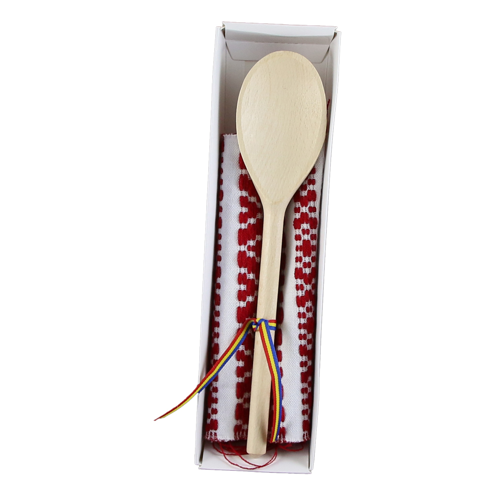 Set cadou prosop cu lingurita lemn 7x27x4 cm [3]