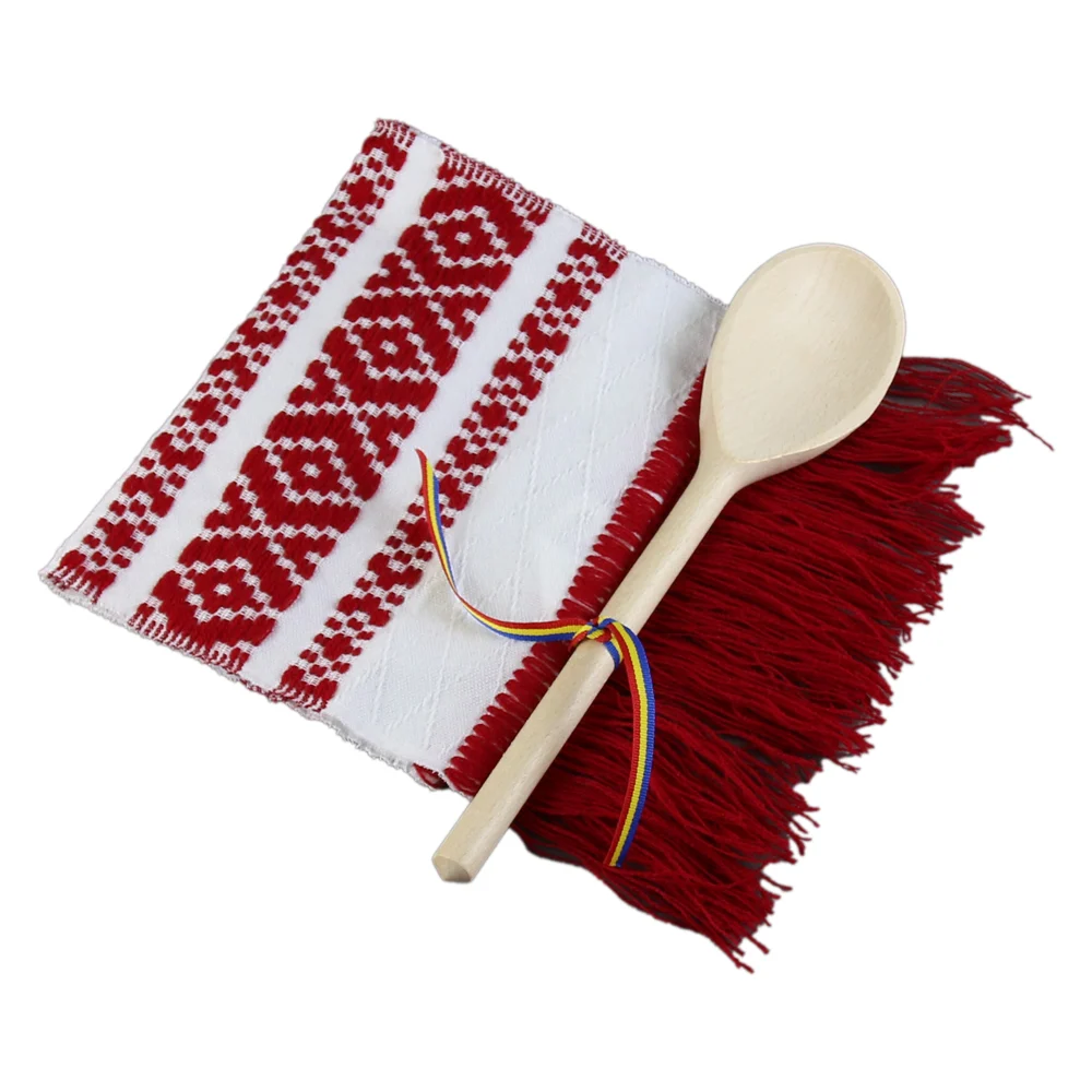 Set cadou prosop cu lingurita lemn 7x27x4 cm [2]