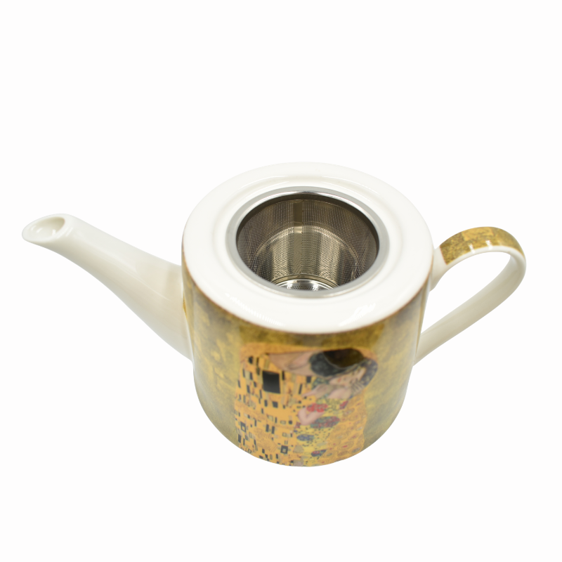 Set ceainic cu 2 cesti farfurioare infuzor metalic si capac The Kiss [3]