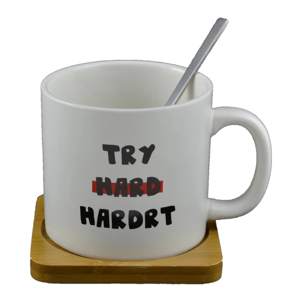 Set ceasca cu lingurita si suport inscriptionat 13 x 10 x 9 cm modele diferite [3]