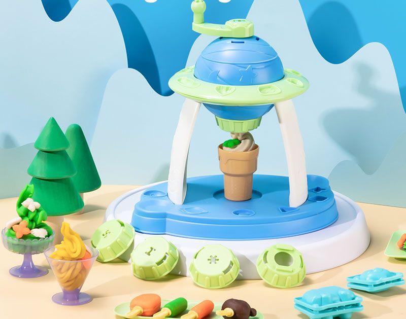 Set creativ plastilina + 23 accesorii fabrica de dulciuri Deli [3]