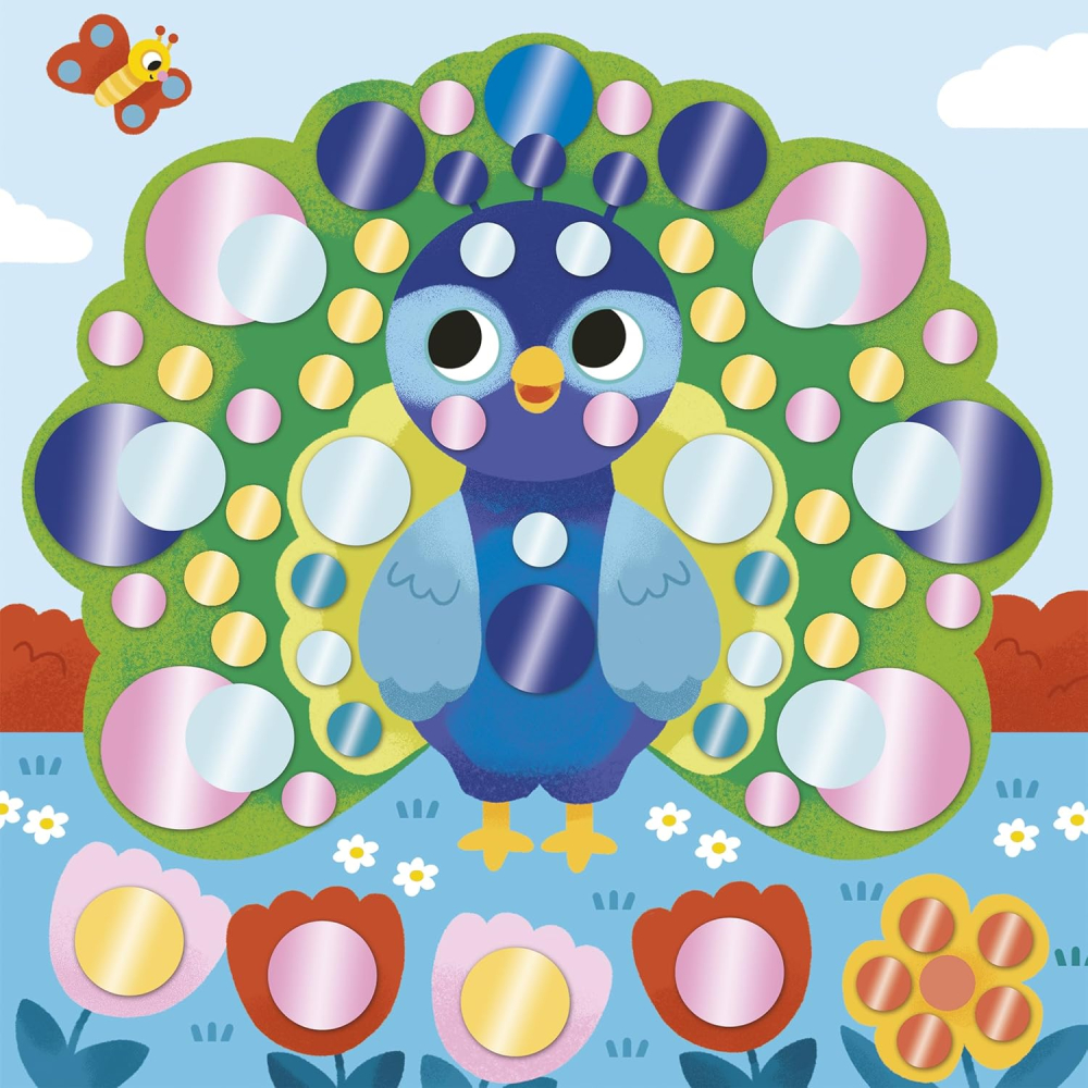 Set autocolante rotunde Janod cu animale 20 x 20 cm [2]