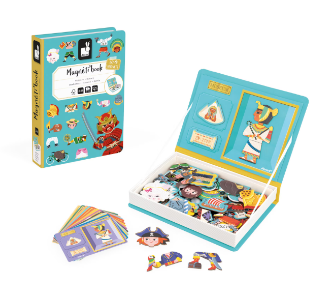 Set cu piese magnetice istorie Janod 72 piese [5]