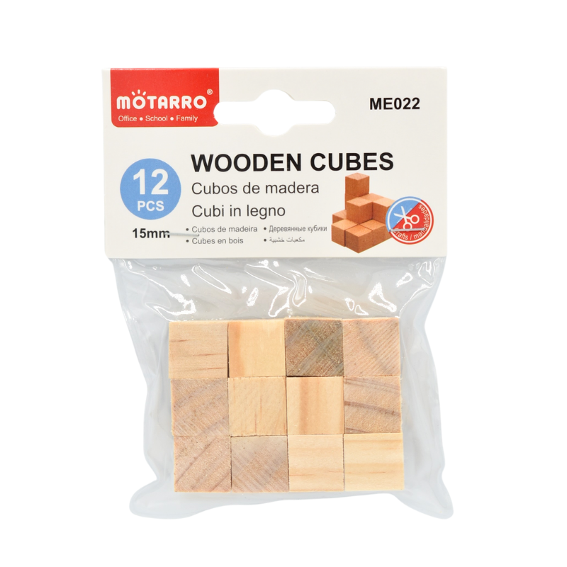 Cuburi craft lemn 1.5 cm 12/set Motarro [1]
