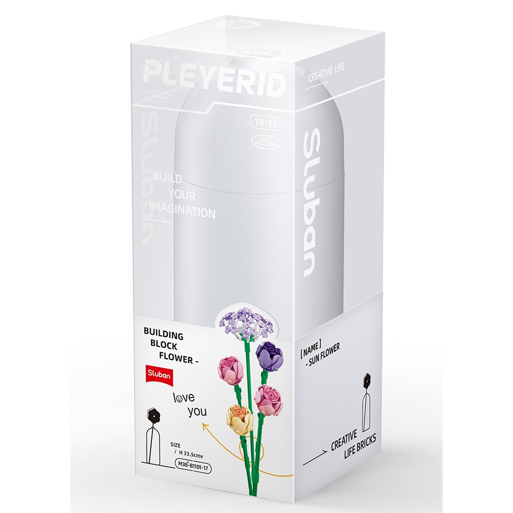 Set de constructie Flowers 198 piese Bujor [3]