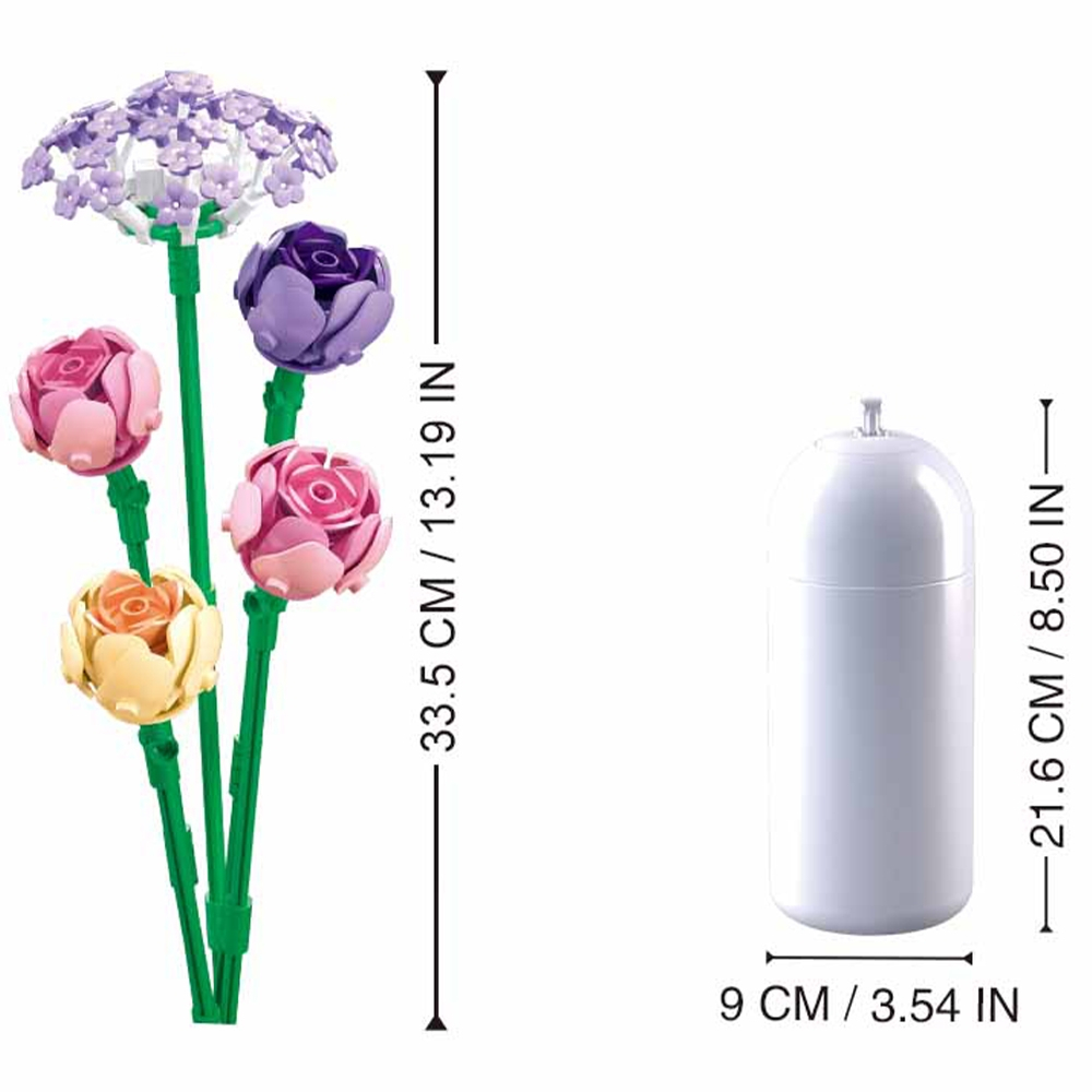 Set de constructie Flowers 198 piese Bujor [6]