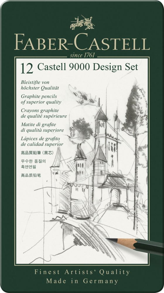 Creion grafit Castell 9000 12/set Faber-Castell [1]