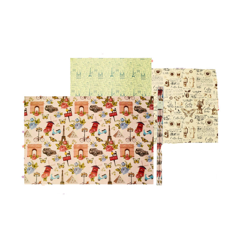 Set hartie de ambalat cadouri 70x100cm 2 buc [4]