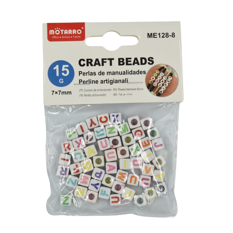 Set margele cu litere 15g 7x7 mm Motarro [1]