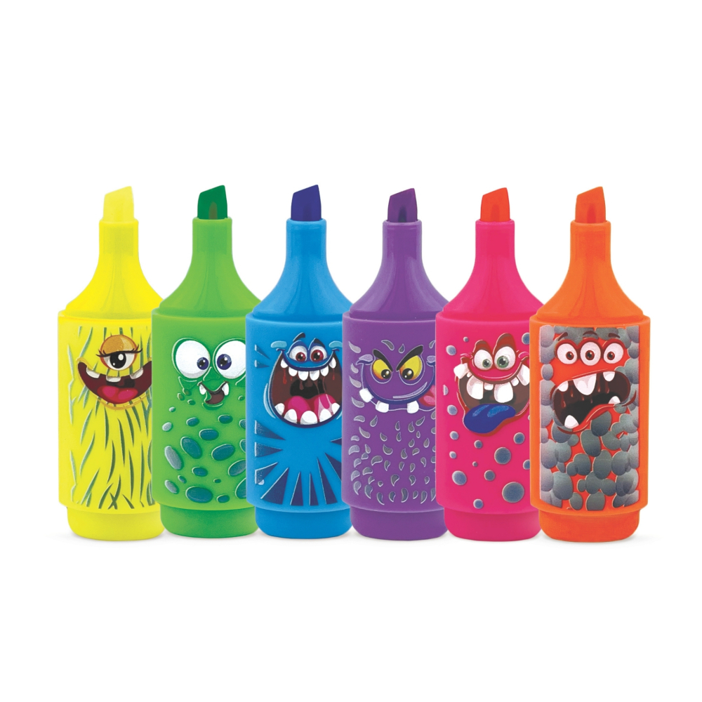 Set marker evidentiator Monsters 6 culori fluorescente Lebez [2]