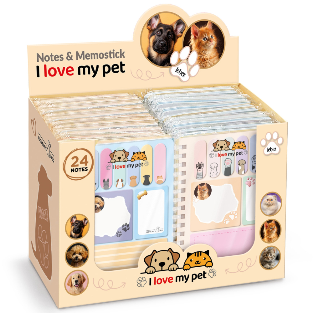 Set memo Mini Meow 30 file si 180 notite adezive Lebez modele diferite [7]