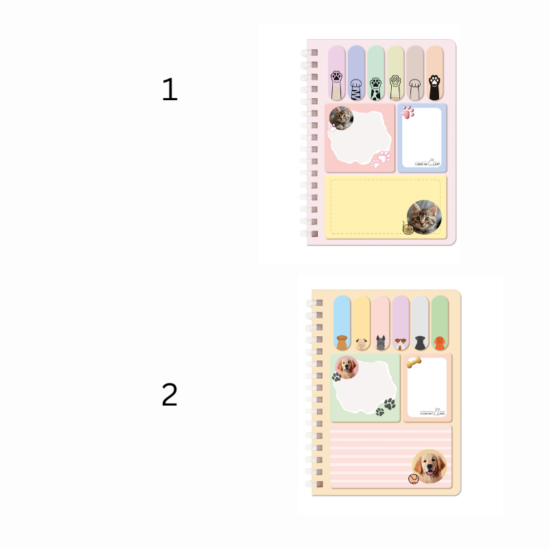 Set memo Mini Meow 30 file si 180 notite adezive Lebez modele diferite [2]