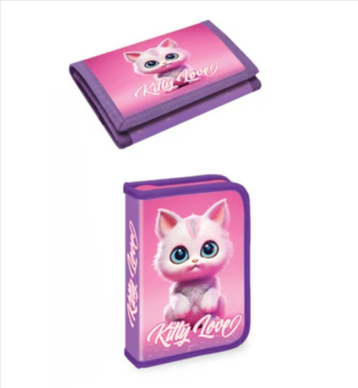 Set ghiozdan si penar echipat S-COOL Kitty Love [4]