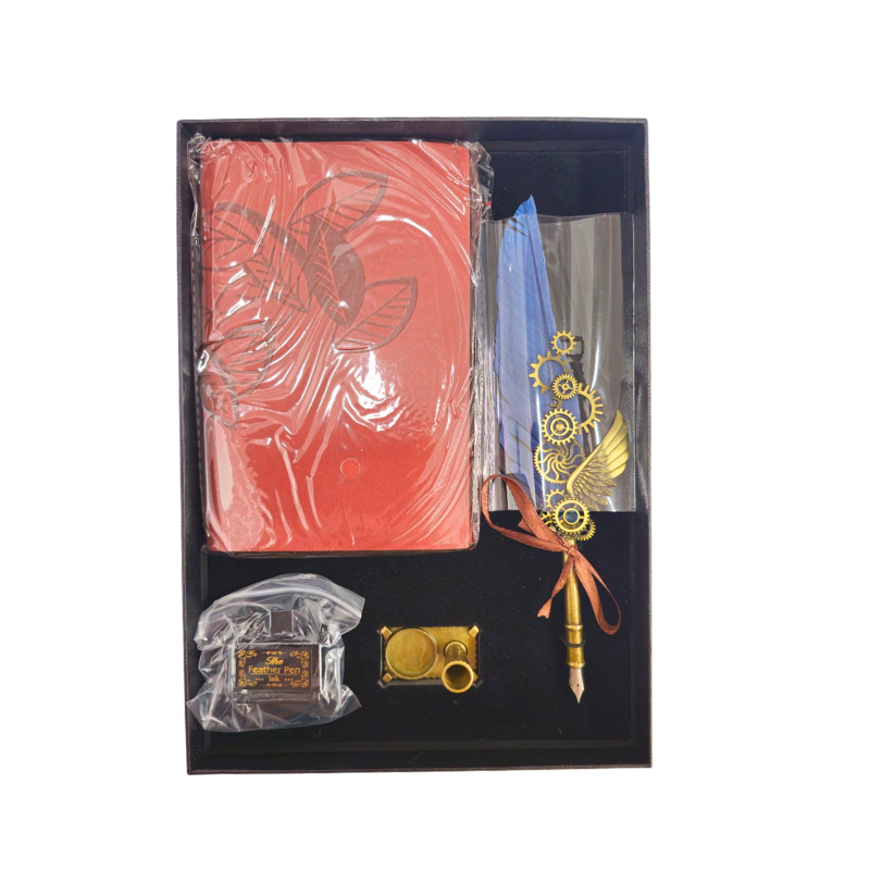 Set pana de scris cu agenda Vintage 4 piese [4]