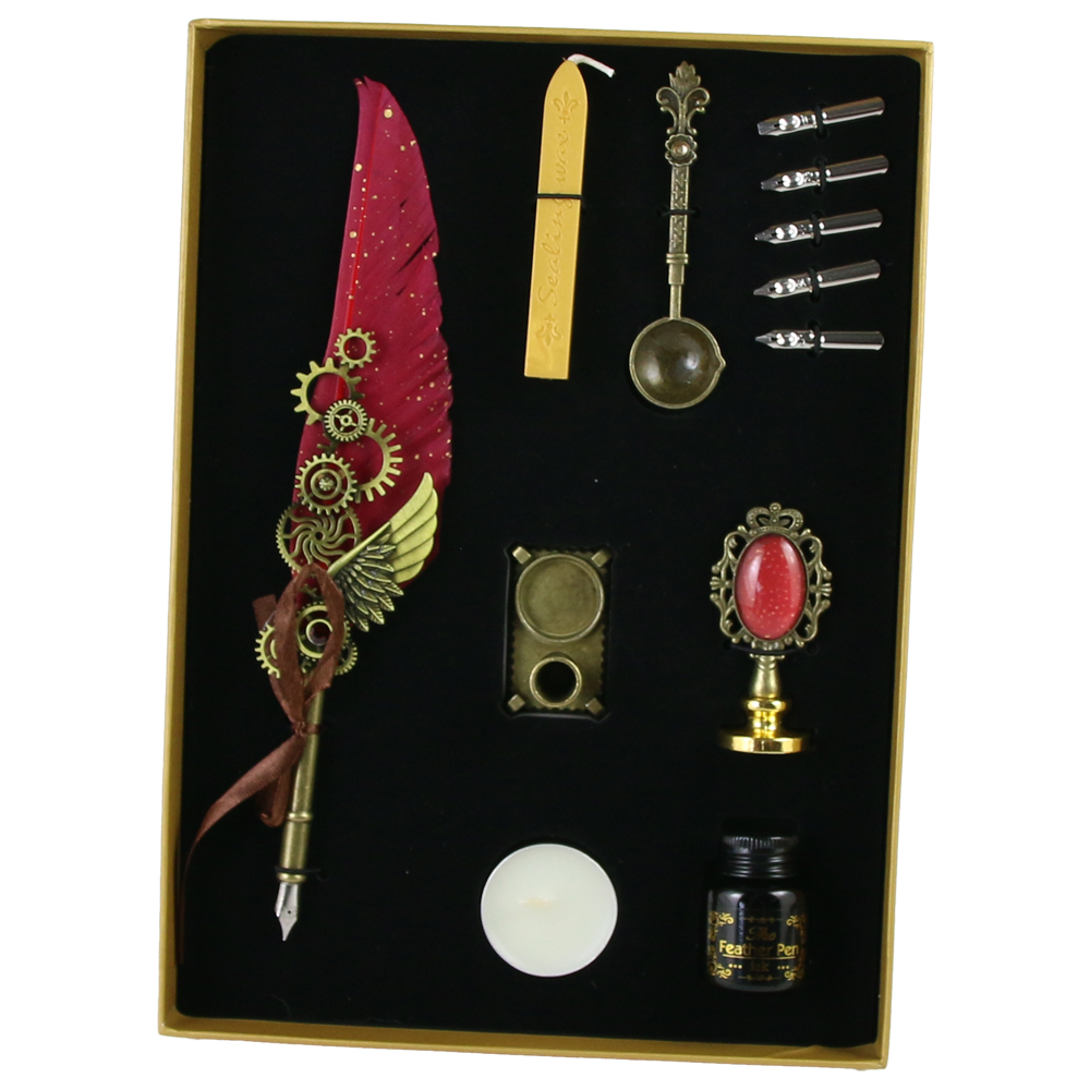 Set pana de scris Vintage 12 piese culori diferite [4]