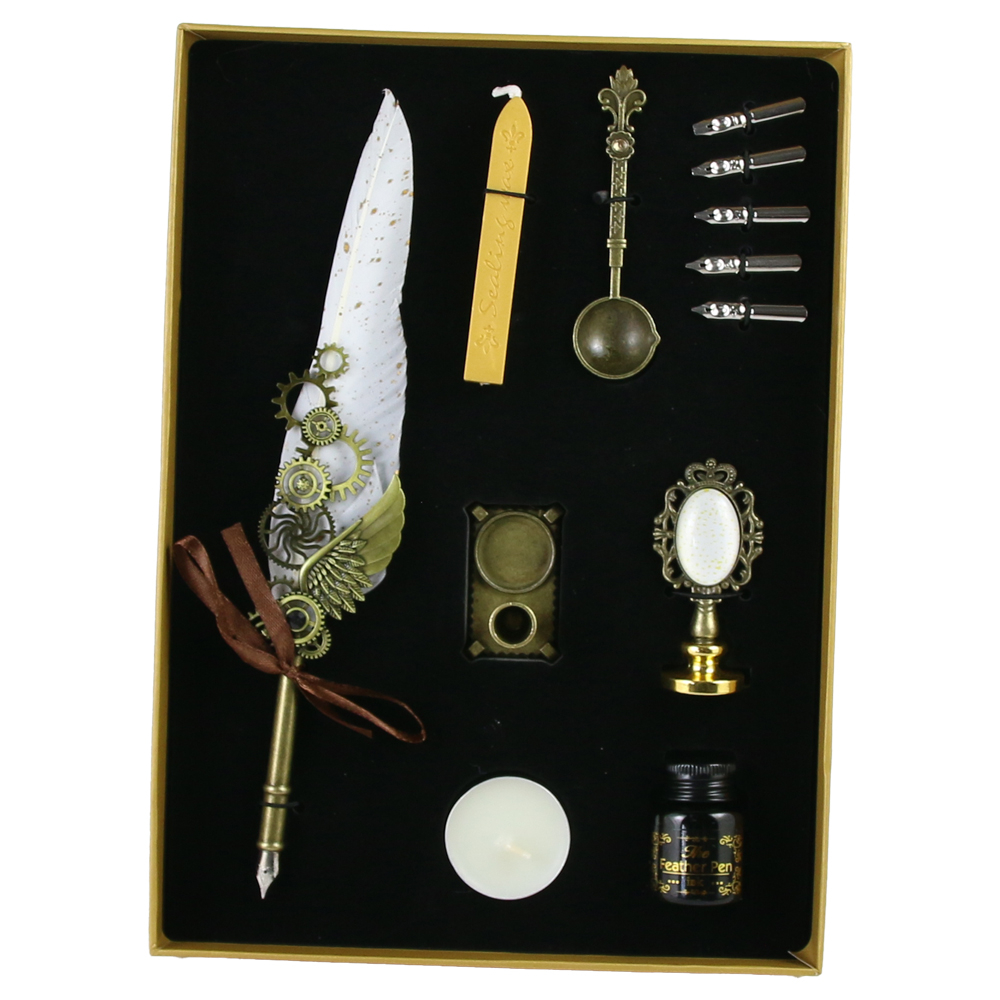 Set pana de scris Vintage 12 piese culori diferite [2]