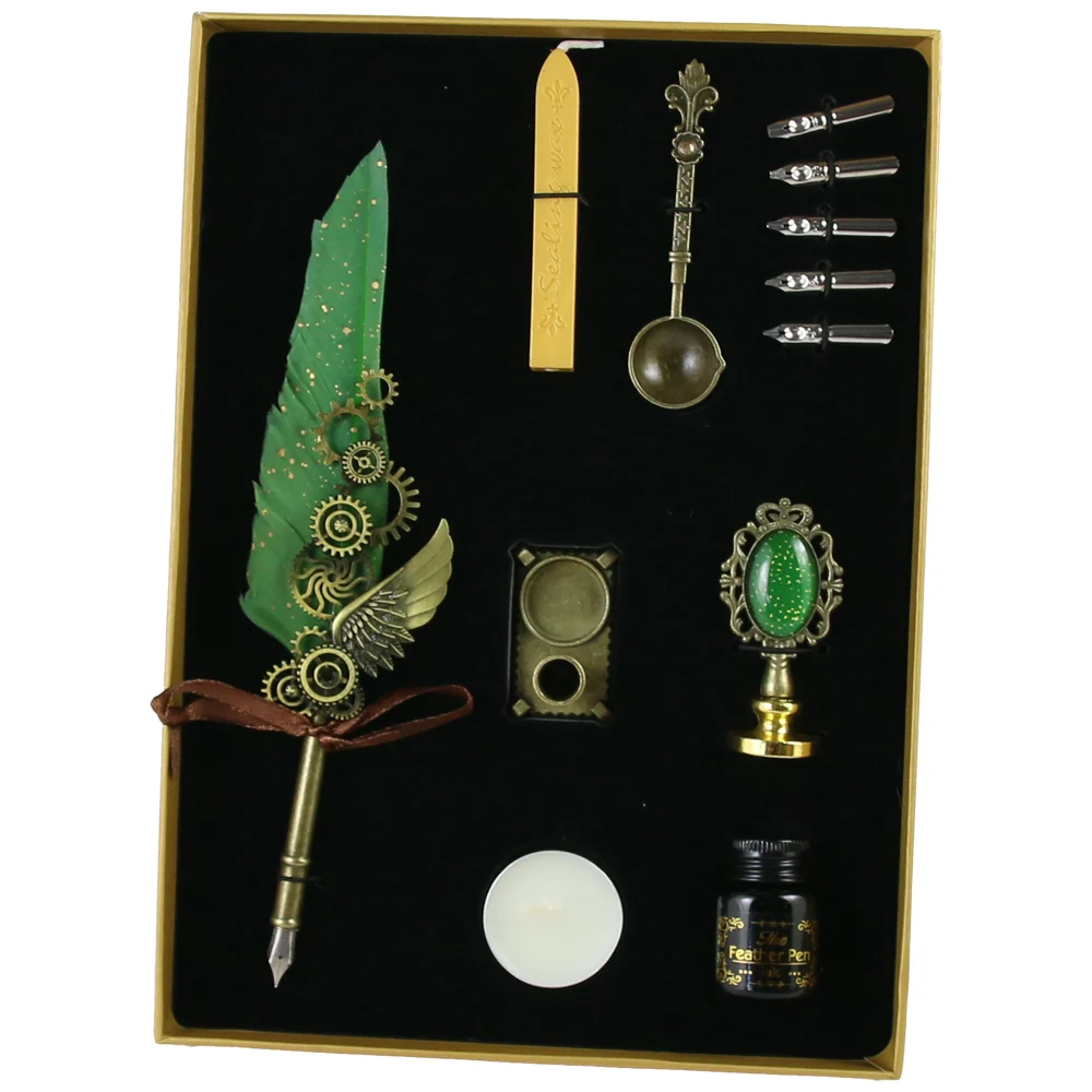 Set pana de scris Vintage 12 piese culori diferite [5]